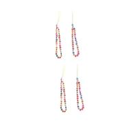 Lurrose 4pcs Fashion Phone Lanyards Eye Shaped Pearl Hanging Rope Delicate Beaded Phone Rope Wrist Wearable Accessory