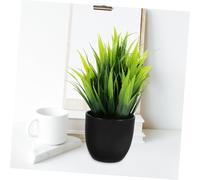Lurrose 4Pcs Faux Potted Plant Realistic Artificial Bonsai Decor for Home Office Desktop Decoration Vibrant Greenery with Lifelike Eucalyptus Aloe Sword Leaf Foxtail Grass for Indoor