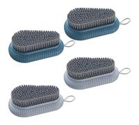 Lurrose 4pcs Fingernail Scrub Brush, Nail Brush for Cleaning Fingernails, Soft Bristles Nail Hand Scrubber, Toenail Cleaning Tool for Men Women Mechanics