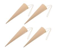 Lurrose 4pcs Flower Cone Boxes for Wedding Rose Bouquets Ice Cream Cone-shaped Floral Packaging Holders Sturdy DIY Arrangement Wraps for Valentine S Day and Party Decor