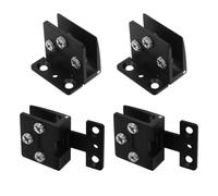 Lurrose 4Pcs Glass Door Hinges Without Drilling Cupboard Showcase Wine Cabinet Gate Hinges 3-8mm Tempered Glass Stainless Steel Clamp for Easy Installation