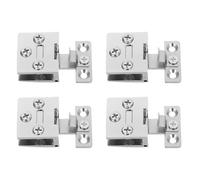 Lurrose 4Pcs Glass Door Hinges Without Drilling Cupboard Showcase Wine Cabinet Gate Hinges 3-8mm Tempered Glass Stainless Steel Clamp for Easy Installation