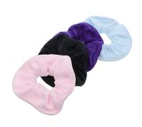 Lurrose 4pcs Hair Scrunchies Hair Band Ties Plush Microfiber Super Absorbent Delicate Adorable for Women during Exercise Occasions