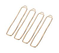 Lurrose 4pcs Hollow Pendant Frame Jewelry Hollow Frame Bezel Stacking Bracelet Links Geometric Charm Frames Openwork Bezel Charms Beaded Charm Bases Lacy Bezel Charms Golden Zinc Alloy