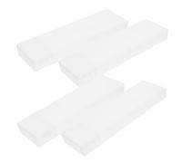 Lurrose 4pcs Large Capacity Pencil Case Semi-Design Plastic Pen Storage Box for School Supplies Frosted Pencil Case for Boys and Girls Students Teachers