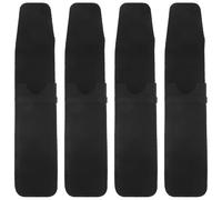 Lurrose 4pcs Leather Cases for Travel, Compact and Supple Hand Feeling Manual Protective Covers, Elegant Black Storage Bags for Business People
