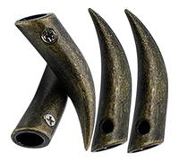 Lurrose 4pcs Metal Shoelace Tips Replacement Ends with Unique Ox Horn Shape and Antique Finish, Easy to Install Shoelace Repairing Accessories for Trainer Laces and Belt Cords