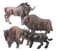 Lurrose 4pcs Miniature Cow Ornaments Lightweight Bonsai Cow Models for Home Decor Compact Cute Desktop Decoration for Farm and Garden Lovers