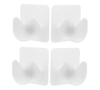 Lurrose 4pcs Multi Functional Curtain Rod Brackets for Shower and Closet Rods No Drill Wall Mount Holders with Strong Load Bearing Capacity Versatile Support for Roman Indoor Spaces