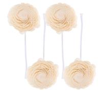 Lurrose 4pcs Natural Handmade Cotton Thread Chamomile Dried Flowers for DIY Home Décor, Mini Essential Oil Diffuser Refill, Floral Craft for Desk and Bathroom Fragrance