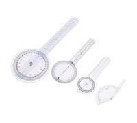 Lurrose 4Pcs Orthopedic Angle Ruler Set with Finger Measuring Tool, Plastic Rotatable Goniometer Protractor Gauge for Accurate Toe, Joint and Spinal Angle Measurement in Medical and