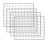 Lurrose 4pcs Pet Safety Fence Garden Privacy Net Flexible Sturdy Iron Mesh Panels for Dog Crate Playpen Indoor Use
