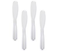 Lurrose 4pcs Plastic Mask Mixing Spatulas Thickened Face Mask Applicator Spoons Skincare Cream Makeup Tool for Facial Care and Preparation