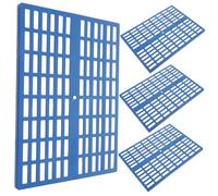 Lurrose 4Pcs Plastic Rabbit Cage Mat with Hollow Design for Small Animals Foot Cushions for Rabbits Guinea Pigs Chinchillas Cat and Dog Cage Floor Pads Easy to Clean and Wear-resistant