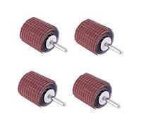 Lurrose 4PCS Polishing Grinding Heads Sanding Wheels with Emery Cloth for Wood Metal Plastic Buffing Drill Sander Attachment Durable Abrasive Tool