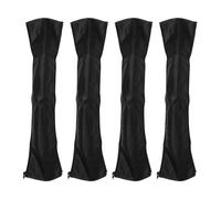 Lurrose 4pcs Pu Leather Stroller Handle Cover Protector for Pushchair Armrest and Handlebar, Hygienic and Comfortable Grip, Easy Install Zipper Sleeve, for Long Outdoor Strolls, Black