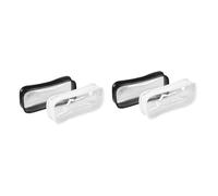Lurrose 4pcs PVC Transparent Pencil Pouches Stylish Stationery Storage Bags for Students for Organizing Pens and Supplies Compact Design White Black