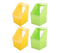 Lurrose 4pcs Quail Cage Feeder Pigeon Feeder Practical Large Capacity for Hanging on The of The Cage Suitable for Pigeons and Parrots