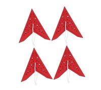 Lurrose 4pcs Red Paper Star Lampshades Reusable Origami Hanging Lanterns for Christmas Party Wedding Decor Easy Fold DIY Pendant Light Shades for Holiday Ambiance
