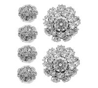 Lurrose 4PCS Removable Clip Rhinestone Button Covers for Blouses Elegant Clothing Embellishments with Sparkling Crystal Design Lightweight and Portable Shirt Cuff Ornaments for DIY Fashion