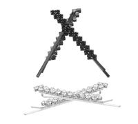 Lurrose 4pcs Rhinestone Bridal Bobby Pins Hair Clips with Secure Grip and Lightweight Comfort for Bridal Photoshoots and Romantic Occasions