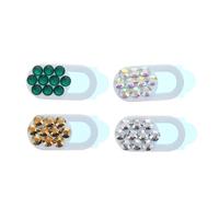 Lurrose 4pcs Rhinestone Privacy Cover Webcam Cover Slide Phone Privacy for Laptop