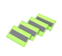 Lurrose 4pcs Safety Clothes Patches Reflective Fabric Patches Waterproof Nylon High Visibility Green for Vest Dog Harness Cycling Outdoor Adventure