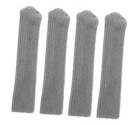 Lurrose 4pcs Safety Door Handle Covers Soft Knob Protectors Extended Grey Sleeves for Collision Prevention and Comfortable Grip Easy Tool Installation for Front and Bedroom Doors