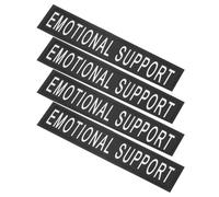 Lurrose 4pcs Security Patches Reflective Hook and Loop Patches Sturdy Comfortable Pu Leather for Outdoor Activities Night Walking Pet Dog Harness