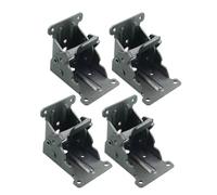 Lurrose 4pcs Self-Locking Folding Table Leg Hinge Bracket 90 Degree Metal Support Frame Stability Assured for Working Surface and Furniture Leg in Retail and Grocery Stores