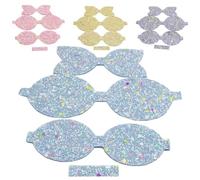 Lurrose 4pcs Shiny Glitter Bow Hair Clip for Little and Young, Textile Fabric Material with Easy Matching Design, for Parties and Travel Hair Clip Making Decor Accessories