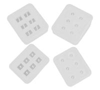 Lurrose 4pcs Silicone Bead Molds with Holes Sphere Ball and Square Shapes Resin Epoxy Mold for Jewelry Polymer Clay Soap Making Cabochon Gemstone DIY Crafting Projects