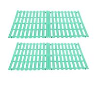 Lurrose 4pcs Small Animal Feet Pads Floor Mat for Pet Cats and Rabbits with Efficient Leak Design and Secure Attachment Made of High Toughness Plastic for Bunny Cage Use