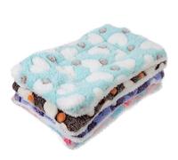 Lurrose 4pcs Small Animals Pet Mat Bed Soft Coral Fleece Polyester Sherpa Comfortable Decorative Pet Pad Space-saving Warm for Cage Use