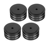 Lurrose 4pcs Speaker Isolation Pads Shock Absorbing Cushions for Audio Equipment Noise Isolation Feet for CD Dac Amp Home Audio Stand Black Large