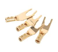 Lurrose 4PCS Speaker Wire Spade Connectors High Fidelity Audio Transmission for Amplifiers and Home Theater Locking Y Plugs for Seamless Installation and Enhanced Sound Clarity