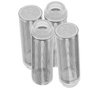 Lurrose 4pcs Stainless Steel Fish Tank Filter Mesh Cover Aquarium Intake Guard for Shrimp Protection Strainer Prevents Blockage Ensures Water Filtration and Easy Maintenance