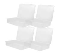 Lurrose 4pcs Storage Boxes Multi-Functional Organizer for Beads Jewelry and Items Compact and Portable Design for Easy Carrying and Organization