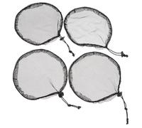 Lurrose 4pcs Stretchy Breathable Ponytail Hair Nets Wig Caps for Women, Comfortable Elastic Hairnet Accessories for Wig Making and Hair Bun Styling