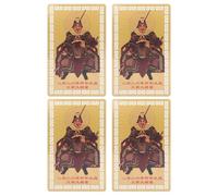 Lurrose 4Pcs Traditional Chinese New Year Feng Shui Taisui Gold Cards 2026 Year of The Horse Buddhist Amulet Card for Protection Safe Good Wealth Health Peace A