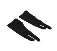 Lurrose 4pcs Two Finger Artist Gloves for Graphics Drawing Tablet Pad Anti-fouling Fingerless Gloves for Digital Art Creation for Left and Right Hand Use