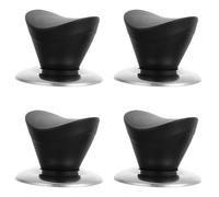 Lurrose 4pcs Universal Non-Slip Pot Lid Knobs Anti-Scald Cookware Handle Covers Kitchen Pan Lid Replacement Accessories for Saucepan and Dutch Oven