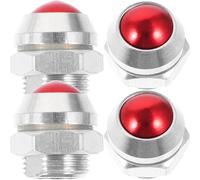 Lurrose 4pcs Universal Pressure Cooker Safety Valve Float Valve Replacement 1.4cm Red Top for High Pressure Cookers Parts