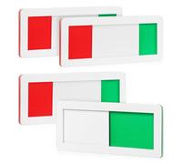 Lurrose 4pcs Vacant/in Use Sign Red Green Privacy Sign Slider Door Indicator Vacant Occupied Meeting Room Indicator for Home Office Restroom