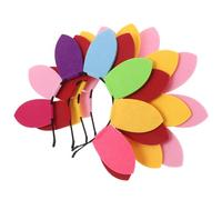 Lurrose 4pcs Valentines Day Hair Band Sunflower Headband for Women and Couples with Non-woven Fabric Material, Romantic Design, Comfortable Fit, Easy to Match for Parties and Travel