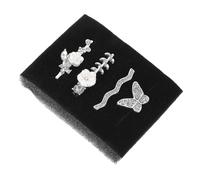 Lurrose 4pcs Watch Strap Charms for Watch Silicone Bands Lightweight Rhinestone Decorative Rings Loop for Smartwatch Bands Stylish Accessories