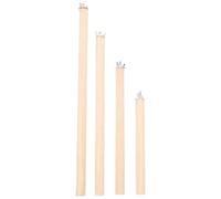 Lurrose 4pcs Wooden Parrot Perches for Birdcage with Screws, Stable and Easy Installation, Suitable for Birds and Parakeets, Functional and Attractive Bird Stand Accessories