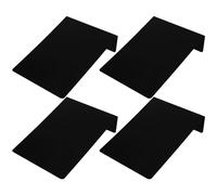 Lurrose 4pcs Writing Price Boards Black PVC Desktop Signs Easy to Write and Clean Reusable Chalkboards for Party and Home Use