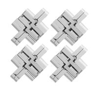 Lurrose 4pcs Zinc Alloy Hidden Hinges for Cabinet Doors Jewelry Box Folding Door Hinges Opening Mini DIY Craft Hardware for Boxes and Small Cabinets