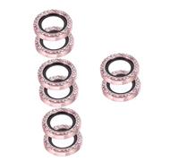 Lurrose 4sets Mobile Phone Lens Protection Circle Cover Accessories Protector Clear Protective Guard Rear Plus Oh Camera Lens Pink Tempered Glass 2pcs*4